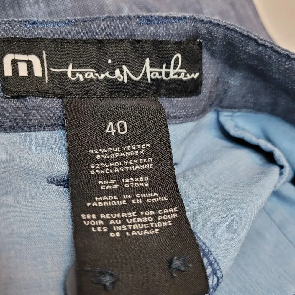 TravisMathew Hybrid Shorts Mens 40 Navy Blue Excellent Stretch‎ Golf 75832-00